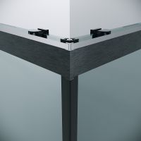Душевой уголок Grossman Cosmo 90х90 300.K33.02.9090.42.00 профиль Графит сатин стекло прозрачное — фото 8, Квадратные душевые уголки