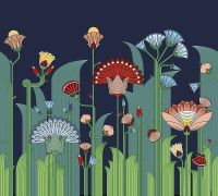 Товар: Фреска Ortograf Цветы 33440 Фактура флок FLK Флизелин (3*2,7) Разноцветный, Цветы - фото 2 Фреска Ortograf Цветы 33440 Фактура флок FLK Флизелин (3*2,7) Разноцветный, Цветы — фото 2, Фрески