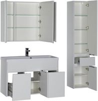 Товар: Тумба с раковиной Aquanet Латина 100 212837 подвесная Белая - фото 5 Тумба с раковиной Aquanet Латина 100 212837 подвесная Белая — фото 5, Тумбы с раковиной