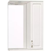 Зеркало со шкафом Style Line Олеандр 2 Люкс 55 ЛС-00000201 с подсветкой Рельеф пастель — фото 1, Зеркальные шкафы в ванную