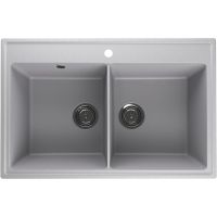 Кухонная мойка Ulgran Quartz Ruma 780-04 Платина — фото 1, Кухонные мойки