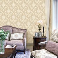 Обои Bernardo Bartalucci Palazzo 5047-3 Винил на флизелине (1,06*10,05) Бежевый, Дамаск — фото 2, Обои для стен