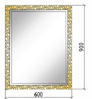 Зеркало Boheme Armadi Art NeoArt Aura 60 536 с подсветкой Золото — фото 7, Мебель для ванной