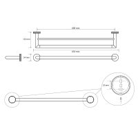 Полотенцедержатель Bemeta Stella двойной Хром арт-166204052 — фото 2, Полотенцедержатели