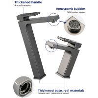 Товар: Смеситель для раковины Gappo G17-9 Оружейная сталь арт-G1017-9 - фото 3 Смеситель для раковины Gappo G17-9 Оружейная сталь арт-G1017-9 — фото 3, Смесители для раковины