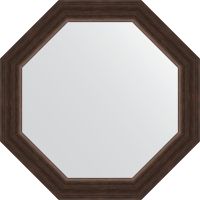 Зеркало Evoform Octagon 56х56 BY 3987 в багетной раме - Палисандр 62 мм — фото 1, Мебель для ванной