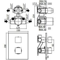 Товар: Смеситель для душа Paffoni Level LEQ518CR/M с термостатом Хром - фото 2 Смеситель для душа Paffoni Level LEQ518CR/M с термостатом Хром — фото 2, Смеситель для душа