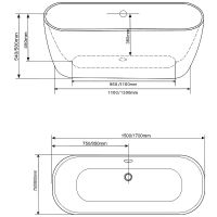 Товар: Акриловая ванна Grossman Classic 150x75 GR-2401 без гидромассажа - фото 5 Акриловая ванна Grossman Classic 150x75 GR-2401 без гидромассажа — фото 5, Акриловые ванны
