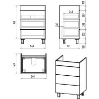 Товар: Тумба с раковиной Brevita Gloster 60 УТ000012446 Графит матовый - фото 11 Тумба с раковиной Brevita Gloster 60 УТ000012446 Графит матовый — фото 11, Мебель для ванной