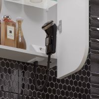 Зеркальный шкаф Opadiris Элеганс 70 00-00006755 с подсветкой Белый матовый — фото 6, Мебель для ванной