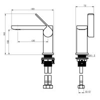 Товар: Смеситель для раковины Orans K1093 Хром арт-1093K00 - фото 2 Смеситель для раковины Orans K1093 Хром арт-1093K00 — фото 2, Смесители для раковины