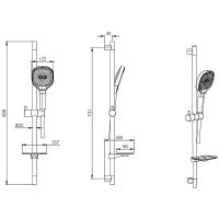 Товар: Душевой гарнитур Aquatek AQ2021MB Черный матовый - фото 2 Душевой гарнитур Aquatek AQ2021MB Черный матовый — фото 2, Душевые гарнитуры на штанге