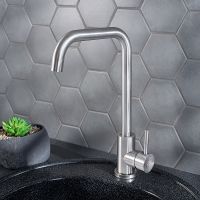 Смеситель для кухни Ростовская Мануфактура Сантехники SUS124-017F-1 Нержавеющая сталь — фото 4, Смесители