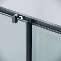 Душевая дверь Grossman Cosmo 110 100.K33.02.110.21.00 профиль Черный матовый стекло прозрачное — фото 8, Душевые двери в нишу