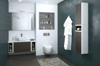 Зеркальный шкаф Aquaton Брук 60 1A200502BC010 с подсветкой Белый — фото 8, Зеркальные шкафы в ванную