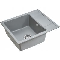 Кухонная мойка Paulmark Flugen 50-600 PM216050-GRM Серый металлик — фото 2, Кухонные мойки