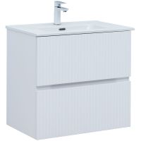 Тумба под раковину Aquanet Джейн 70 313285 подвесная Белая матовая — фото 1, Мебель для ванной