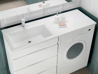 Товар: Раковина Style Line Estetus Даллас 130 L с местом под стиральную машину Белая арт-СС-00002391 - фото 2 Раковина Style Line Estetus Даллас 130 L с местом под стиральную машину Белая арт-СС-00002391 — фото 2, Раковины на стиральную машину