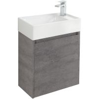 Тумба под раковину BelBagno Kraft Mini 50 R KRAFT MINI-500/260-1A-SO-CG-R подвесная Cemento Grigio — фото 2, Тумбы под раковину
