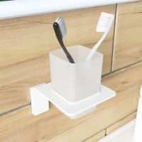 Стакан для зубных щеток Iddis Slide SLIWTG1i45 Белый матовый — фото 3, Мыльницы