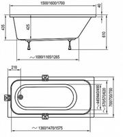 Товар: Акриловая ванна Ravak Domino 170х75 Set Plus 70508015 без гидромассажа - фото 7 Акриловая ванна Ravak Domino 170х75 Set Plus 70508015 без гидромассажа — фото 7, Акриловые ванны