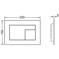 Клавиша смыва Tece Velvet 9240734 для унитаза Grigio Efeso — фото 2, Комплектующие для душевого оборудования