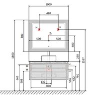 Товар: Зеркало Jorno Karat 100 Kar.02.100/P/W с подсветкой с бесконтактным выключателем - фото 12 Зеркало Jorno Karat 100 Kar.02.100/P/W с подсветкой с бесконтактным выключателем — фото 12, Зеркала в ванную комнату