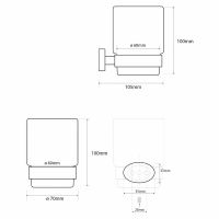 Стакан для зубных щеток Bemeta Oval Хром арт-118410011 — фото 3, Стаканы для зубных щеток