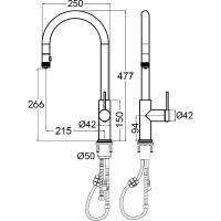 Смеситель для кухни Paulmark Galant Ga213077-AN Антрацит — фото 15, Смесители для кухни