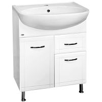 Тумба с раковиной Misty Уют 60 ИП000000160 Белая — фото 1, Мебель для ванной