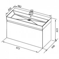 Товар: Тумба с раковиной Aquanet Йорк 100 212594 подвесная Белый глянец - фото 10 Тумба с раковиной Aquanet Йорк 100 212594 подвесная Белый глянец — фото 10, Мебель для ванной