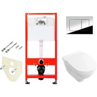 Товар: Комплект унитаза Villeroy&Boch O Novo 5660H101 с инсталляцией Tece Profil 9400412 с сиденьем Микролифт и клавишей смыва Хром глянцевый - фото 1 Комплект унитаза Villeroy&Boch O Novo 5660H101 с инсталляцией Tece Profil 9400412 с сиденьем Микролифт и клавишей смыва Хром глянцевый — фото 1, Комплекты унитаз + инсталляция