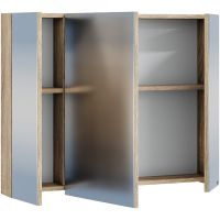 Зеркальный шкаф СанТа Марс 80 700417 Янтарное дерево — фото 2, Зеркальные шкафы в ванную