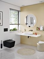 Унитаз Vitra Metropole Rim-Ex 7672B083-0101 подвесной Черный матовый без сиденья — фото 4, Подвесные унитазы