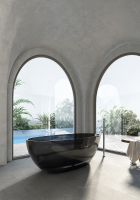 Ванна из полиэфирной смолы Abber Kristall 165х78 AT9701Onyx Черная без гидромассажа — фото 4, Ванны из полиэфирной смолы