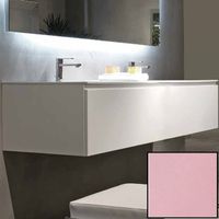 Тумба с раковиной SanVit Флай 90 kfly2090 в цвете Ral подвесная Розовый глянец — фото 1, Мебель для ванной