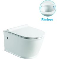 Комплект унитаза SantiLine SL-5009 с инсталляцией SL-01 с сиденьем Микролифт и клавишей смыва Хром — фото 2, Комплекты унитаз + инсталляция