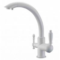 Смеситель для кухни ZorG Clean Water ZR 314 YF-33 WHITE Белый — фото 1, Смесители для кухни