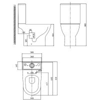 Унитаз компакт WesnaArt Ocean 102-OCE12 с бачком и сиденьем Микролифт — фото 4, Напольные унитазы