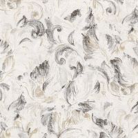 Обои Prima Italiana Colomba 80651 Винил на флизелине (1,06*10) Серый/Бежевый/Черный, Листья/Абстракция — фото 1, Обои для стен