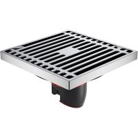 Душевой трап Orange 100x100 TR01-005cr с решеткой Хром глянцевый — фото 1, Трапы для душа