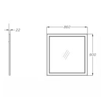 Зеркало Opadiris Омега 85 00-00007361 Белое матовое — фото 5, Мебель для ванной
