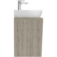 Тумба под раковину Kerama Marazzi Pro 60 PRO.60.1\WHT подвесная Белая глянцевая Дуб Орегон — фото 4, Мебель для ванной