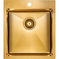 Кухонная мойка Paulmark Kroner 45 PM214551-BG Брашированное золото — фото 1, Кухонные мойки