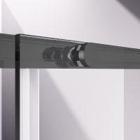 Душевая дверь Vincea Slim-N 140 VDS-4SN140CLGM профиль Вороненая сталь стекло прозрачное — фото 4, Душевые двери в нишу