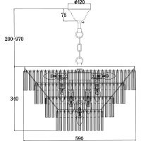 Люстра Maytoni Neoclassic Colonne Прозрачная Латунь арт-MOD093PL-13BS — фото 3, Люстры