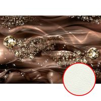 Фреска Ortograf 3D 6678 Фактура флок FLK Флизелин (4*2,7) Коричневый/Золото, Абстракция — фото 1, Фрески