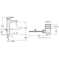 Смеситель для раковины Jacob Delafon Strayt Хром арт-E37329-CP — фото 6, Смесители для раковины