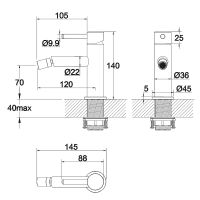 Товар: Смеситель для биде Whitecross Y brushed gold Y1220GLB Брашированное золото - фото 3 Смеситель для биде Whitecross Y brushed gold Y1220GLB Брашированное золото — фото 3, Смесители