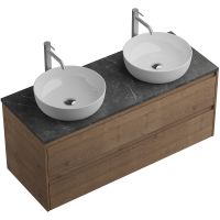 Тумба под раковину BelBagno Kraft 120 KRAFT-1200-2C-SO-2-RT подвесная Rovere Tabacco — фото 13, Тумбы под раковину